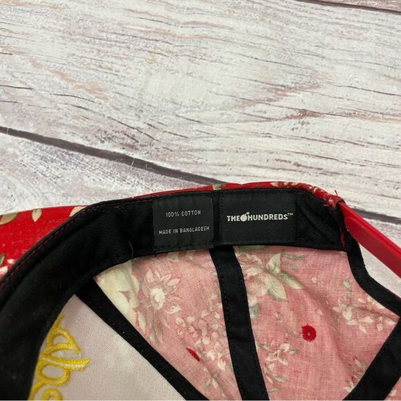 The Hundreds Team Snapback Cap - Red Floral Adjustable One Size - Picture 5 of 8